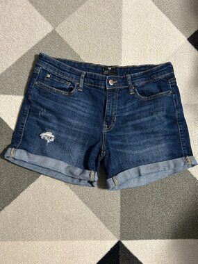 GAP Sexy Boyfriend Distressed Rolled Hem Jean Shorts Women's Size 6/28